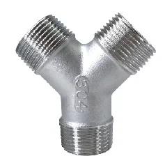 1/4" 3/8" 1/2" 3/4" 1" 1-1/4" 1-1/2" 2" BSP Female Y Shape 3 Ways Connector Coupler Splitter 304 Stainless Steel Pipe Fitting