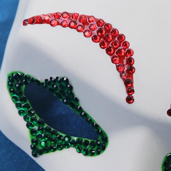 Clown Cat Mask Shiny Rhinestone Clown Mask Pets Cosplay Mask with Ear Holes