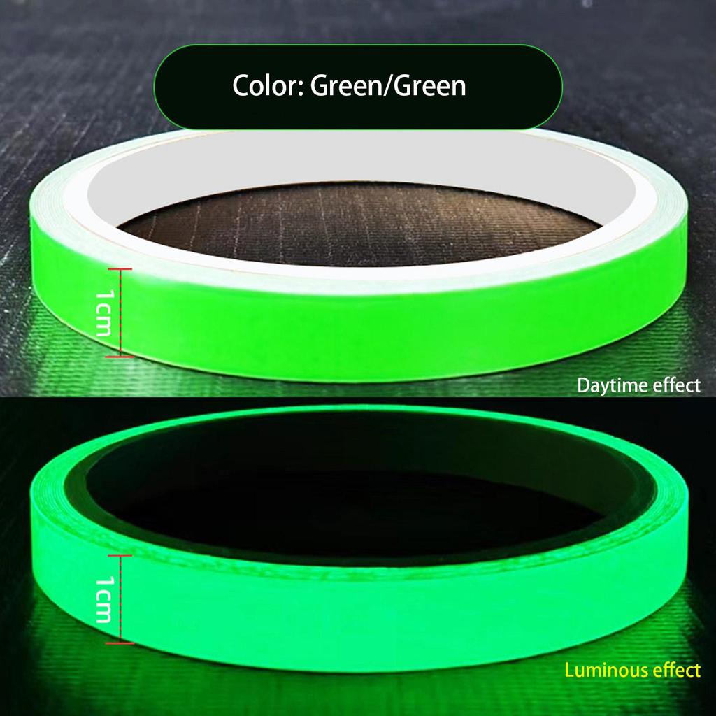 Glow in the Dark Tape Walls Stickers Fluorescent Glow-in-the-Dark Safety Floor Steps Stairs Wall Stage Duct Tape for Low Light