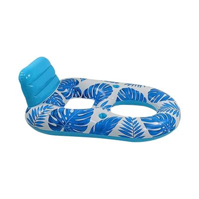 Swimming Pool Floating Bed Function Inflatable Maple Leaf Chair Floating With Cup Holder Clip Net Floating Chair Floating Comfortable