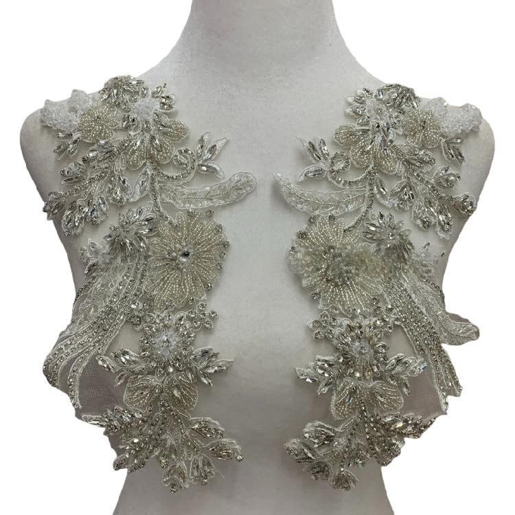 Embroidery Flower Applique Garment Decoration Sewing On Accessories for Stage Performers Gown Ethnic Costume Applique