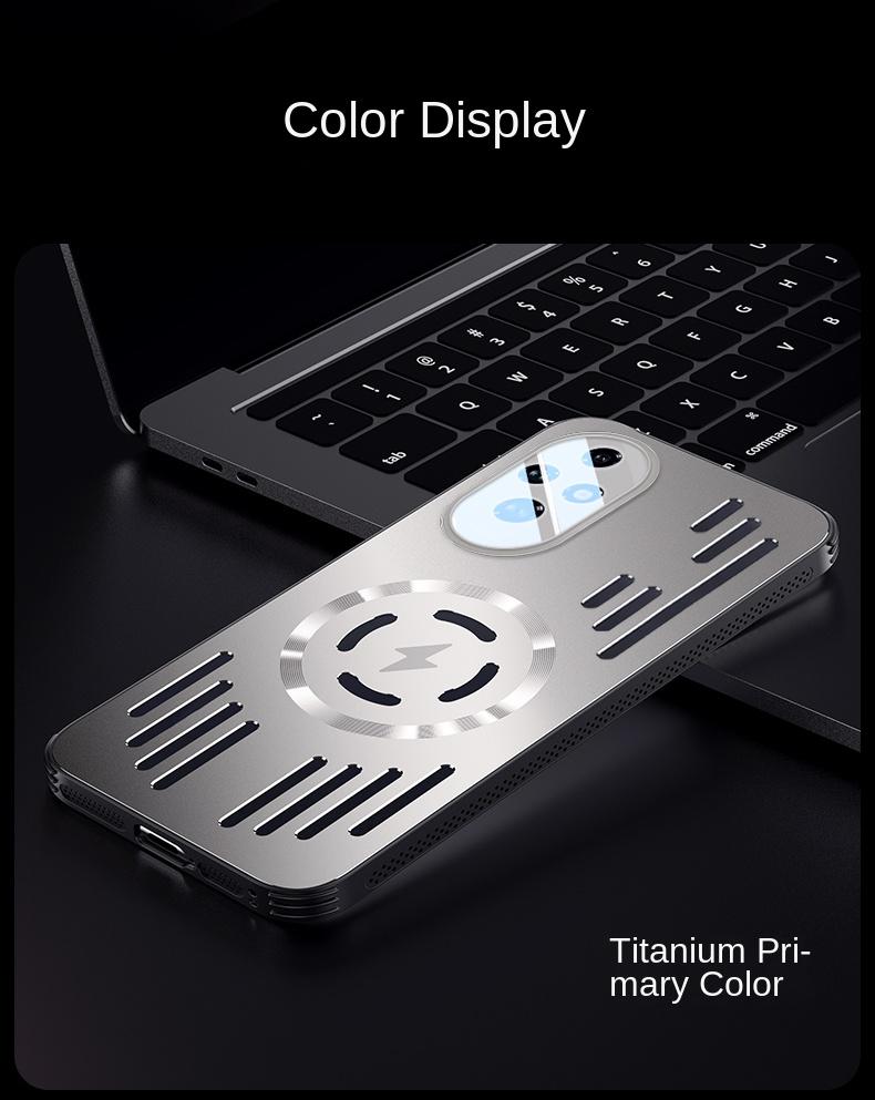 For Huawei Honor 200 Pro Case Hard Metal Heat Dissipation Magnetic Wireless Charging Protect Back Cover for Honor 300 200 100Pro