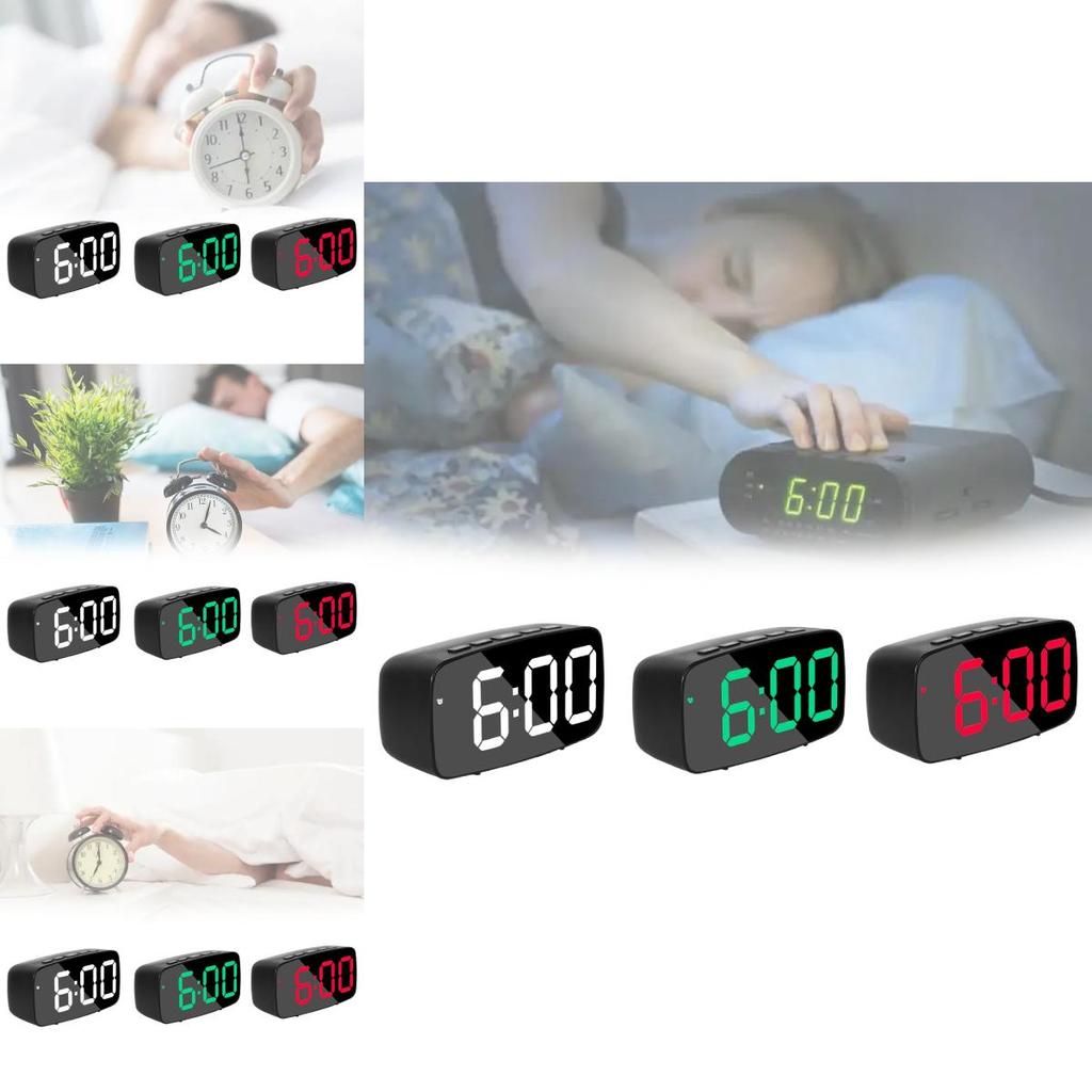 Minimalist Led Digital Alarm Clock With Temperature Display For Home Office Use