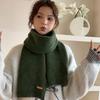New solid color imitation cashmere scarf women's winter thickened warm versatile advanced sense age reduction cold scarf tide