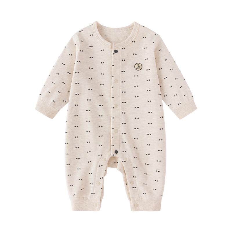Babylove Unisex Polka Dot Pure Cotton Long Sleeve Romper 59
