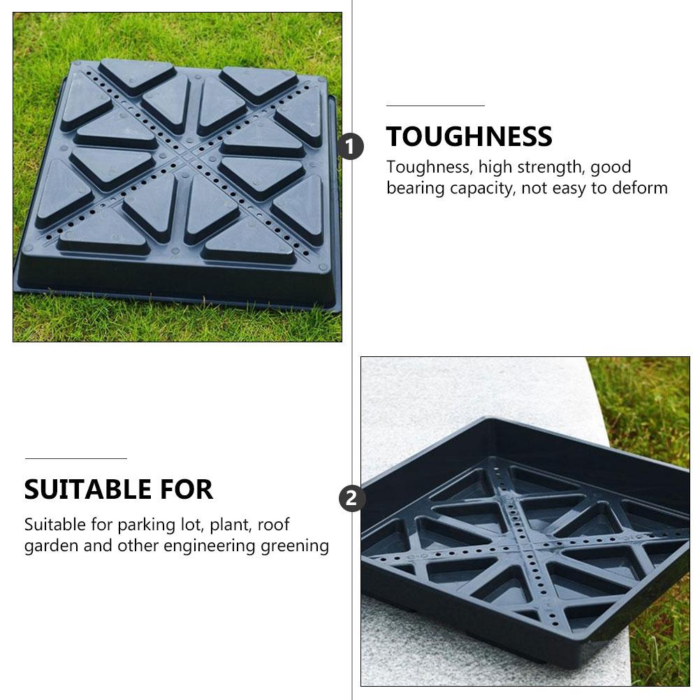 Heat Dissipation Planting Pot Premium Plastic Growing Tray Black Planter Toughness High Strength Suitable Parking Lot Roof