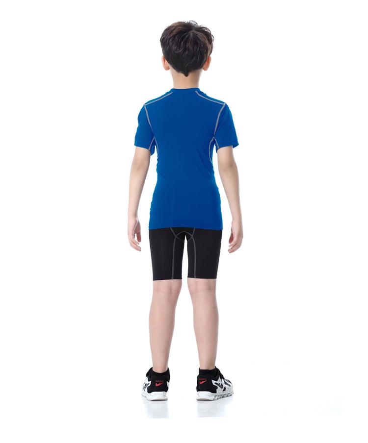 Kids' PRO Sports Fitness Gear: Boys' & Girls' Quick-Dry Running Sets with Long/Short Sleeve Shirts, Elastic Shorts, and Long Pants.