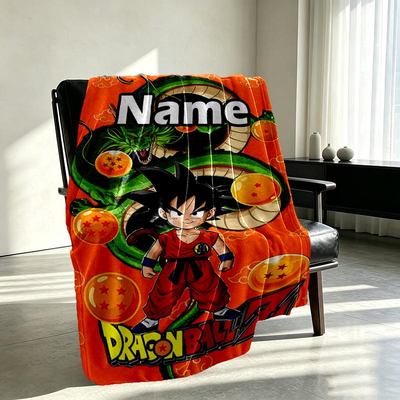 Custom Name Personalized Anime Print Blanket, Home Decor, Bedroom, Sofa, Camping, Couch, Gifts for Birthday Christmas