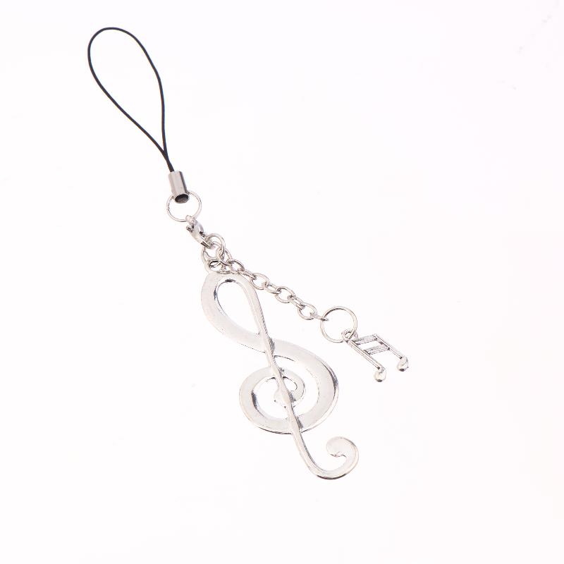 1/2 Stück Y2K Vintage Musiknote Handy-Lanyard Trendige Metall Musiknote Handykette Schlüsselanhänger Anhänger Geschenke