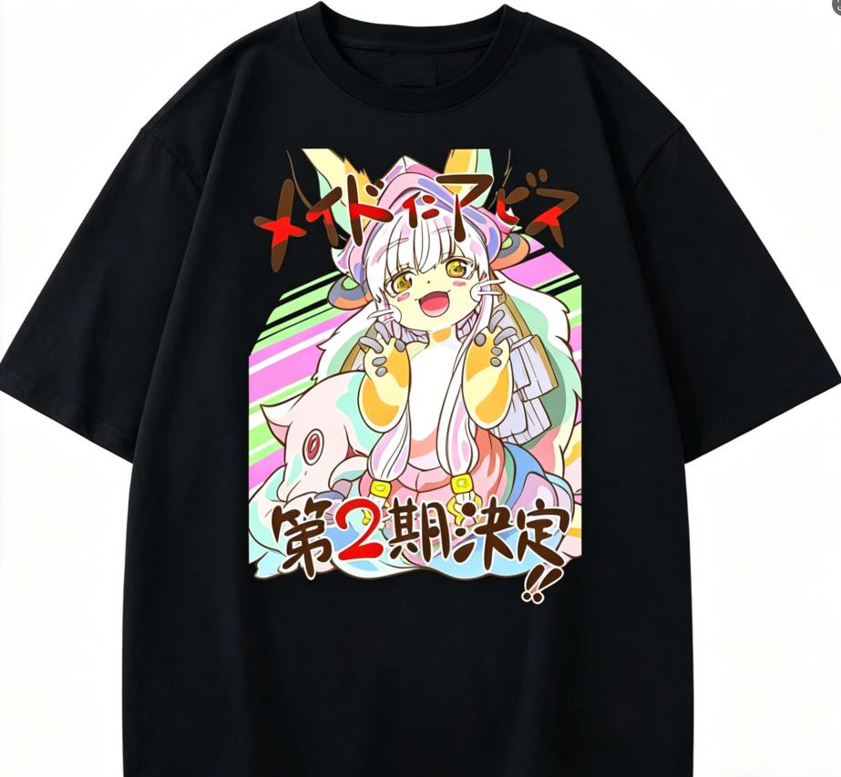 Made In Abyss Nanachi Anime Lover T shirt Year round clothing personality Clothes Plus Size Unisex New Model Couples high quality soft