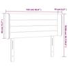 vidaXL LED Kopfteil Taupe 103x16x78/88 cm Stoff