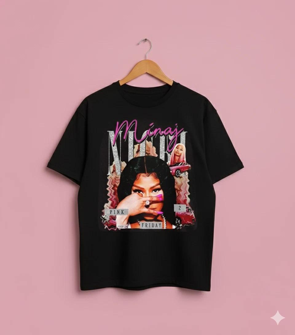 Unisex Adult Casual Graphic Pink Rap Queen Album Style Collage Grap... XL