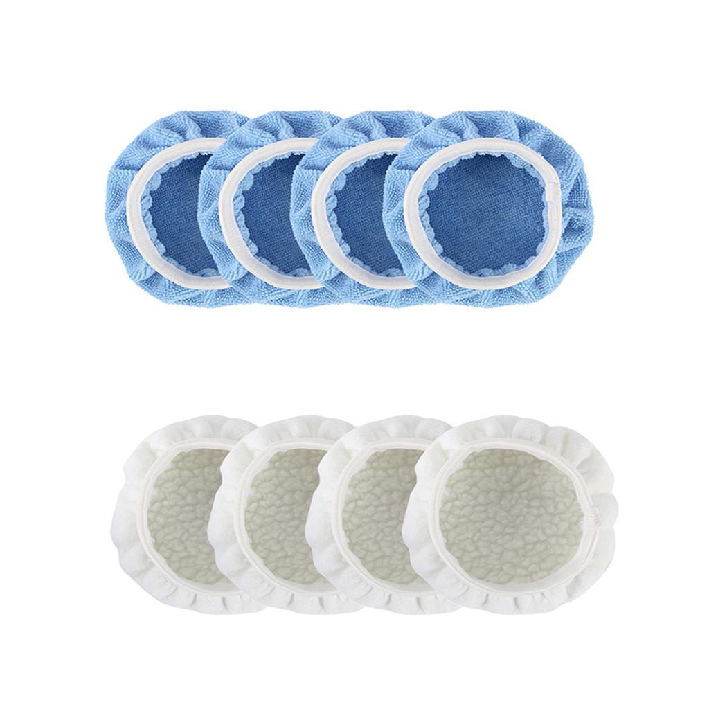32/8PCS Car Polisher Buffer Pads Cover 6 In/150mm Car Polishing Pad Microfiber Bonnet Polisher Polish Pad Cleaning Waxing Tools