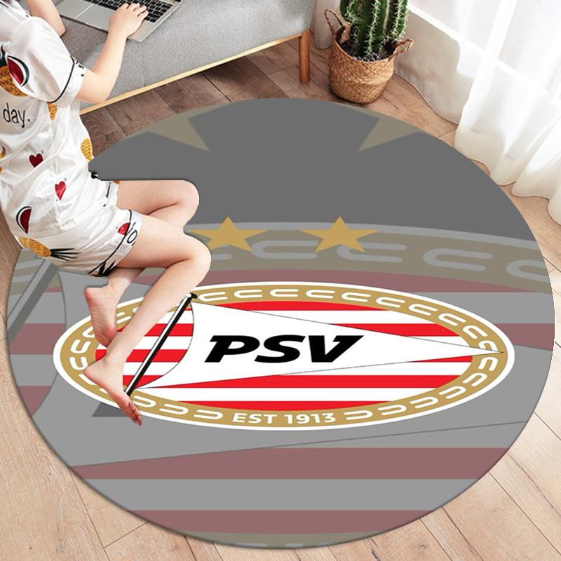 Philips Sport Vereniging Round Area Rug,Carpet Rug for Living Room Bedroom Sofa Playroom Decor,Non-slip Floor Mat