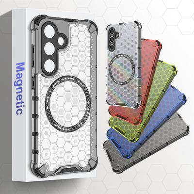 Μαγνητική Ασύρματη Φόρτιση Θήκη Armor με Αερόσακο Για Samsung Galaxy S23 S24 Plus Ultra FE A35 A55 5G PC TPU Καουτσούκ Αντικραδασμικό Κάλυμμα