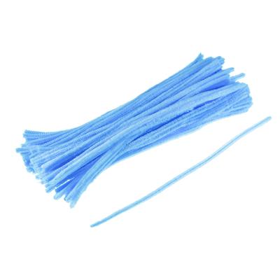 Uxcell 100-Pack Chenille Pipe Cleaner Stems, 30cm, Light Blue, for DIY Art, Creative Craft Decoration