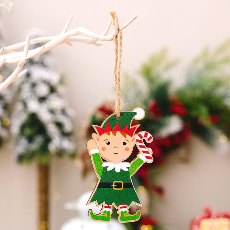 Colorful Beautiful Wooden Christmas Tree Ornaments With Santa Snowman And Elf Designs To Brighten Your Holidays
