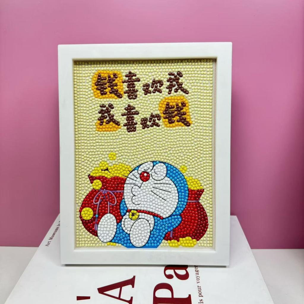 Children'S Diamond Painting Framed Handmade Diy Material Bag Sanrio Diamond Paste Painting Concentration Toy