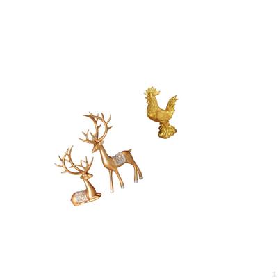 European Reindeer And Sculpture Collectable Craft Deer Lover Chicken Figurine Feng Shui Decor for