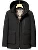 LOMON Men's Thickened Hooded Down Jacket - Removable Lining, Warm Winter Outerwear for Dad