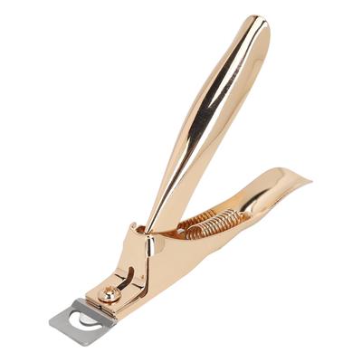 Nail Tip Cutter U Shape DIY Trimming Stainless Steel Portable Nail Tip Groomer for Beauty Salon Gold