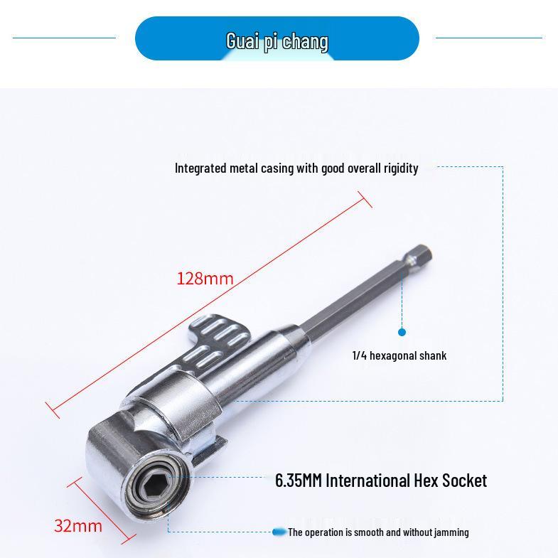 Multifunctional Electric Angle Drill Adapter with Flexible Shaft