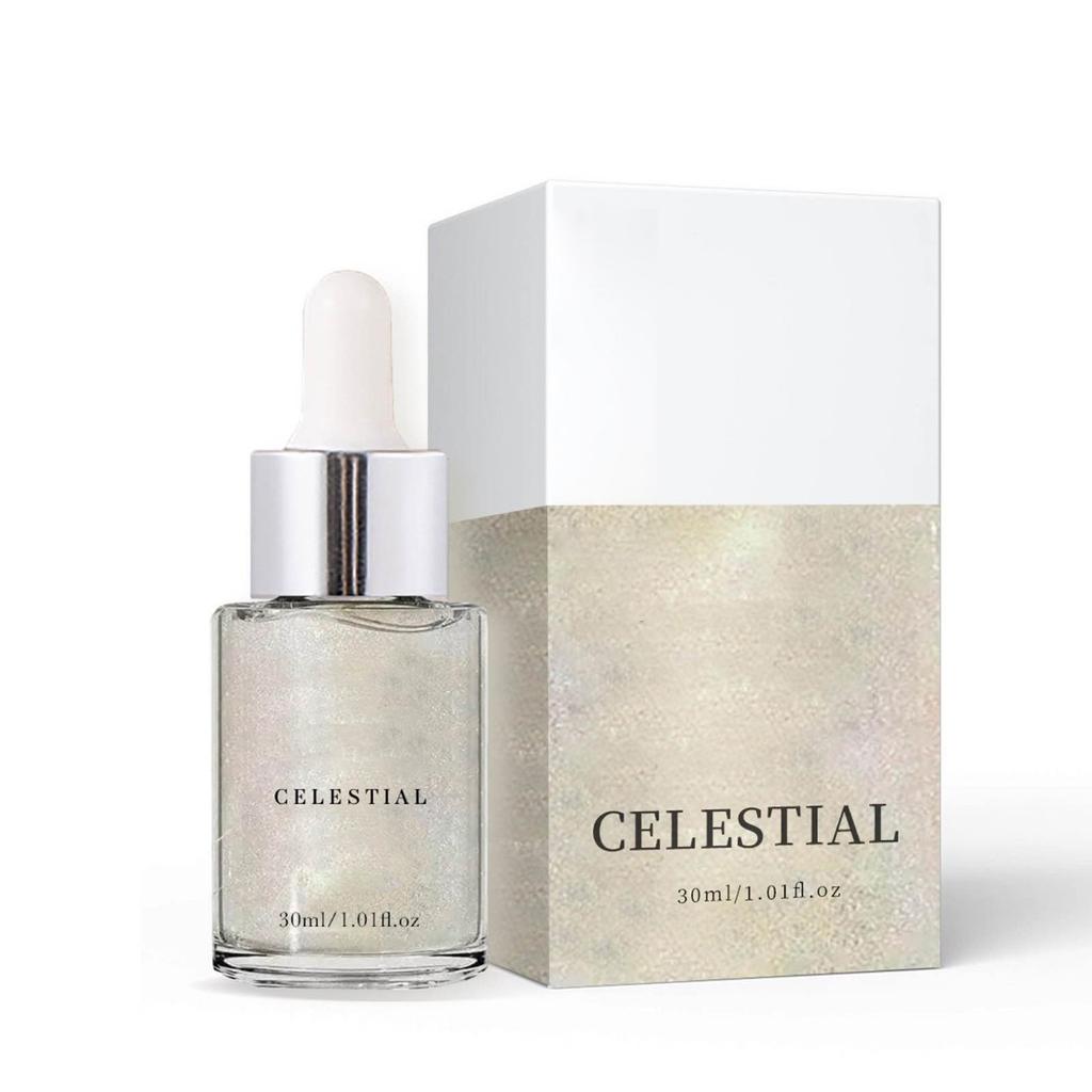 Body Shiny Oil Moisturizing Long Lasting Body Luminizer Face Brightening Liquid Shiny Body Glow Body Glitter Oil Highlighter Summer Glowing 30ml