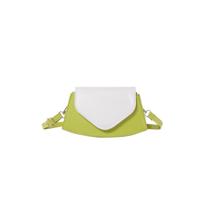 

Texture contrasting color bag women s 2024 spring new Korean version simple women s bag trendy fashion shoulder messenger bag зелений