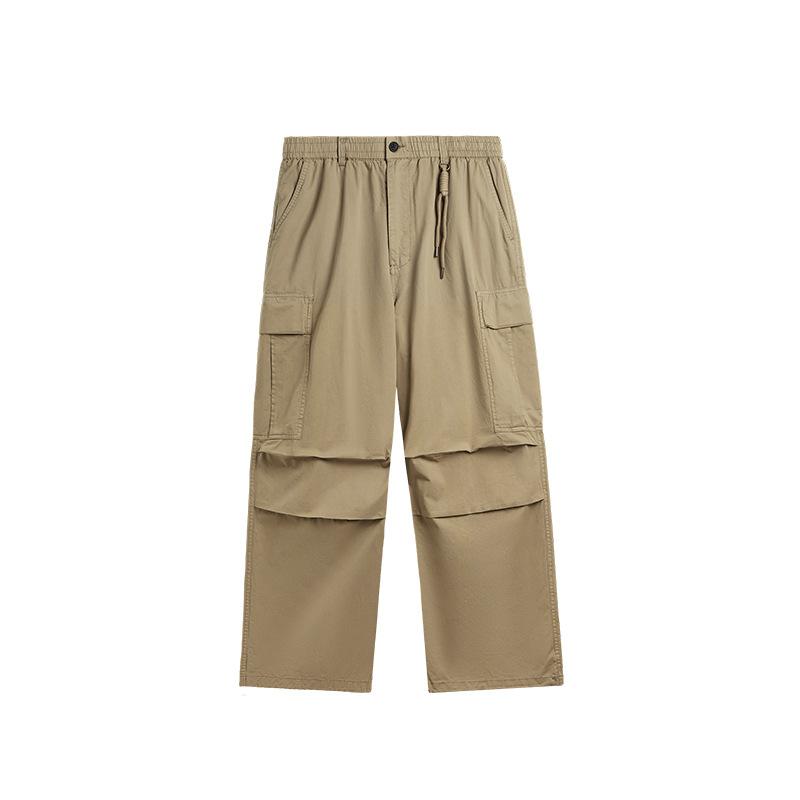 Classic Design Multi Flap Pockets Cargo Pants Men's Loose Fit Drawstring Cargo Pants for Skateboarding Street Outdoor Camping