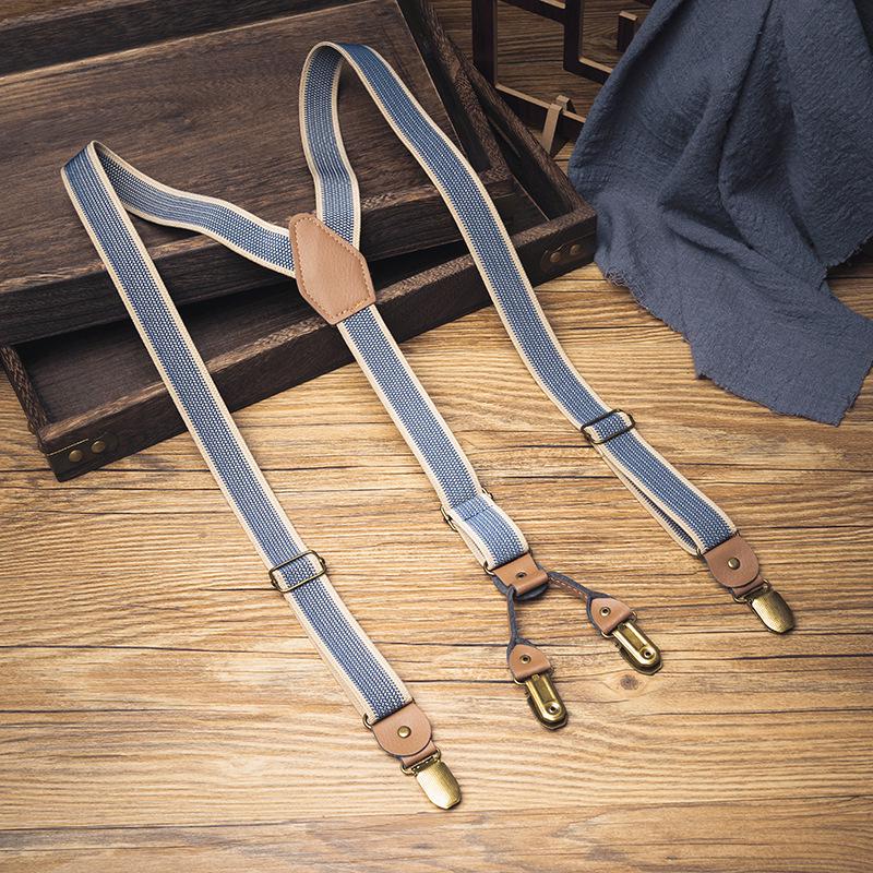 Ретро Нескользящие Эластичные Подтяжки Y-образной формы для Взрослых хаки