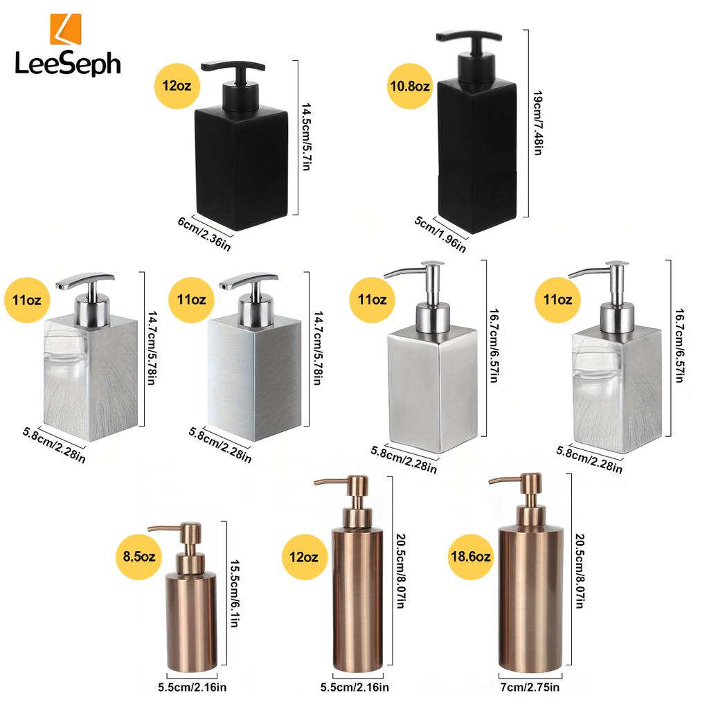 Stainless Steel Soap Dispenser, Refillable Manual Press Soap Dispenser,  for Hold Liquids, Shower Gels, Shampoos, Lotions