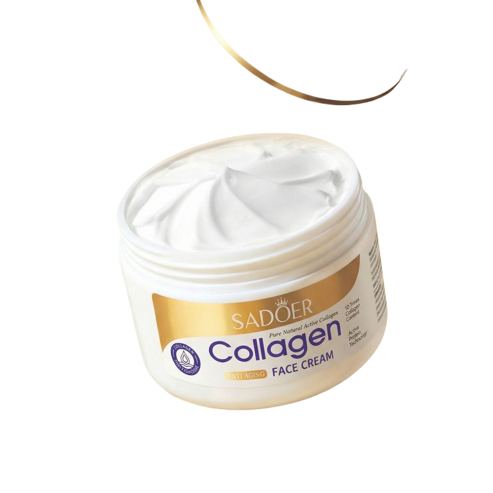 Collagen-based Facial Cream, Moisturizing Facial Cream, Nourishing, Even Skin Tone белый
