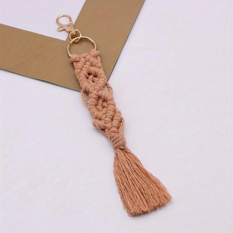 Style Braided Keychain with Lobster Claw Cord Wristlet Bracelet Keyrings Lanyard Key Fob Strap Women Accessories