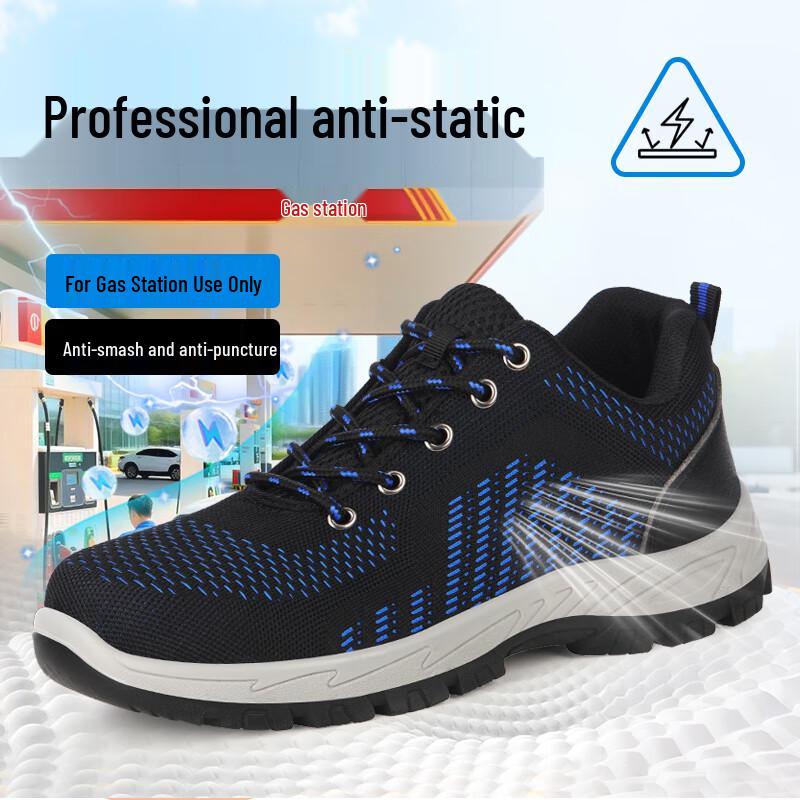 GUYISA Men s Breathable Safety Work Shoes 39
