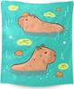 Capybara Flannel Throw Blanket Cute Animals Pattern Blanket Lightweight Comfortable Warm Super Soft Blanket for Couch Bed Sofa