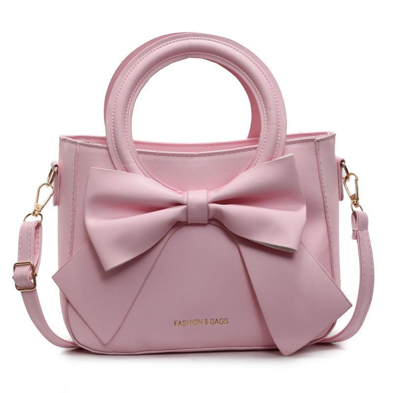 Simple Commuter Women's Bag 2025 New Trendy High-quality Texture Retro Bow Portable Shoulder Messenger Bag