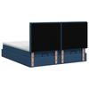 Ottoman Bed with Mattress and LED Blue 180 x 200 cm Fabric