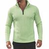 Men's Casual Quarter-zip Shirt Long-sleeve Top