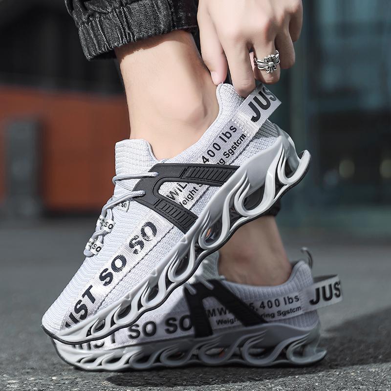 

2024 Высококачественная мужская спортивная повседневная спортивная обувь с мягкой подошвой, модная мужская обувь большого размера 42 серый