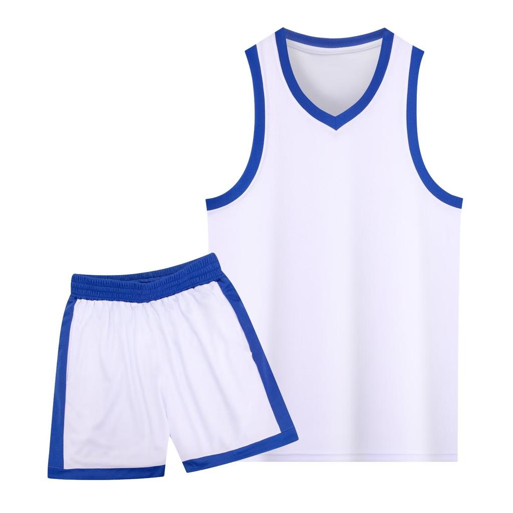 Student adult basketball jersey set men's and women's sports vest blue ball jersey narrow shoulder American game training jersey wholesale