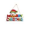 Christmas Snowman Doll Decoration Wooden Merry Christmas Wooden Sign Hanging Christmas Tree Pendant