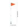 Bike Flag with Adjustable Height Pole for Bicycle Golf Cart Off-Road Dune High Visibility Whip Safety Flagpole for Kids Trailer Beach Ride