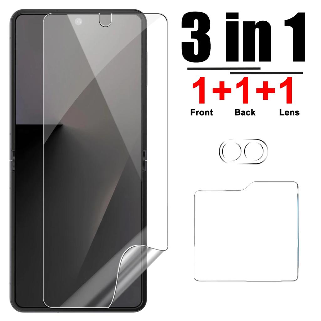 Tempered Glass Screen Protectors for Samsung Galaxy Z Flip 7 6 5 Soft Hydrogel Film Anti-scratch Lens Cover for Samsung Z Flip 7