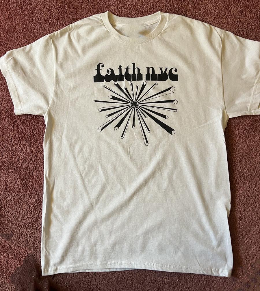 VTG Faith NYC Band Heavy Cotton White All T Shirt Unisex M
