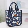 Chunky Nylon Printed Fabric Handbag, Portable Lunch Box Bag for Work, Daily Storage Bag for Mommy