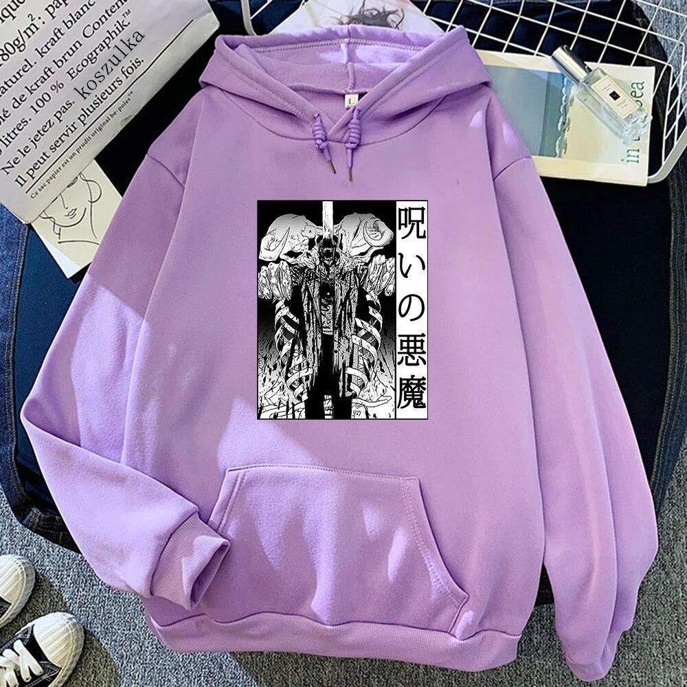 Felpe con cappuccio unisex Anime Chainsaw Felpa unisexga Diavolo della Maledizione Inverno 2022 Felpa unisex/da donna girocollo Primavera/Autunno Felpa con grafica Sudaderas
