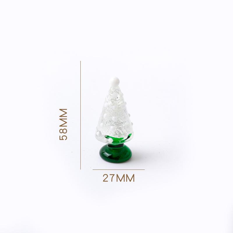 Creative Santa Claus Mini Christmas Tree Glass Ornament