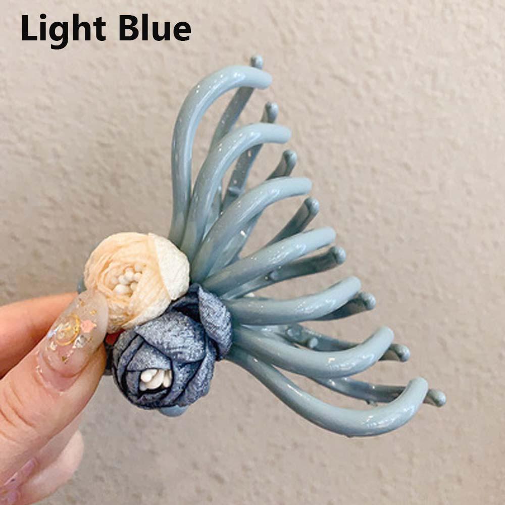 Camellia Hairpin Grasping Clip Large Hair Clip Headwear for Women Back of Head Spoon Coiled Hair Medium Hair Grabbing Clip