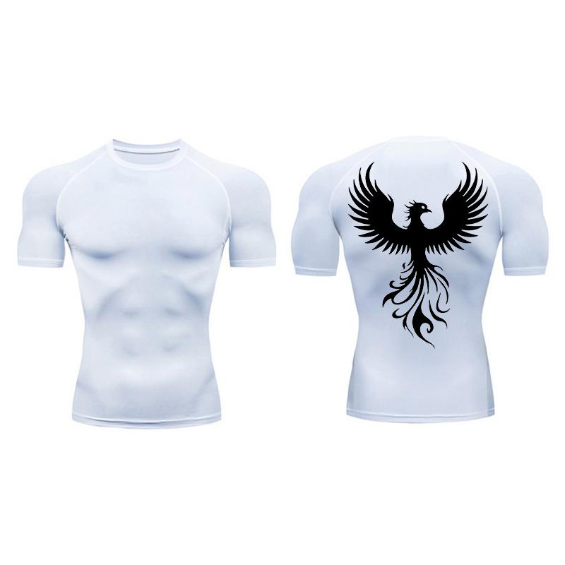 Graphic Athletic Quick Dry Compression Shirt for Men Gym Workout Running Tshirts Tees Tops Undershirt Baselayers Activewear
