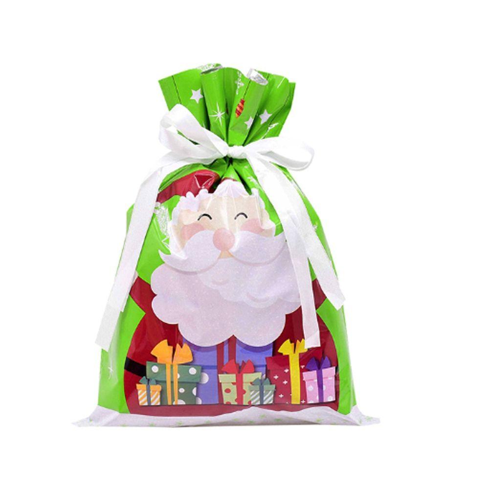 Gold Drawstring Snowman Elk Snowflake Goods Candy Wrapping Gift Bag Packaging Bag Christmas Gifts